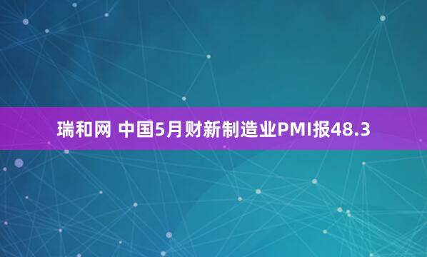 瑞和网 中国5月财新制造业PMI报48.3